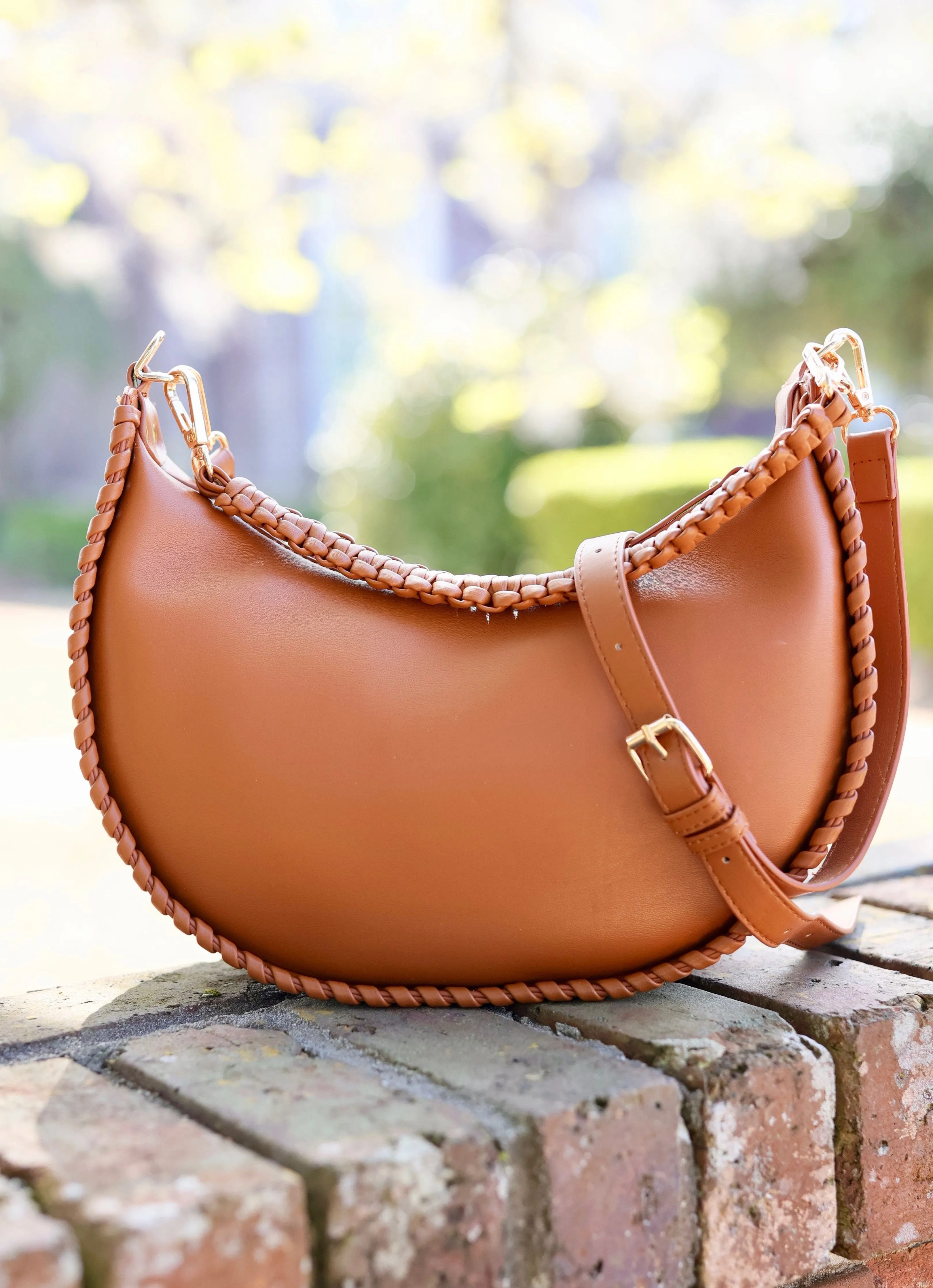 Gwynn Whipstitch Handbag CAMEL