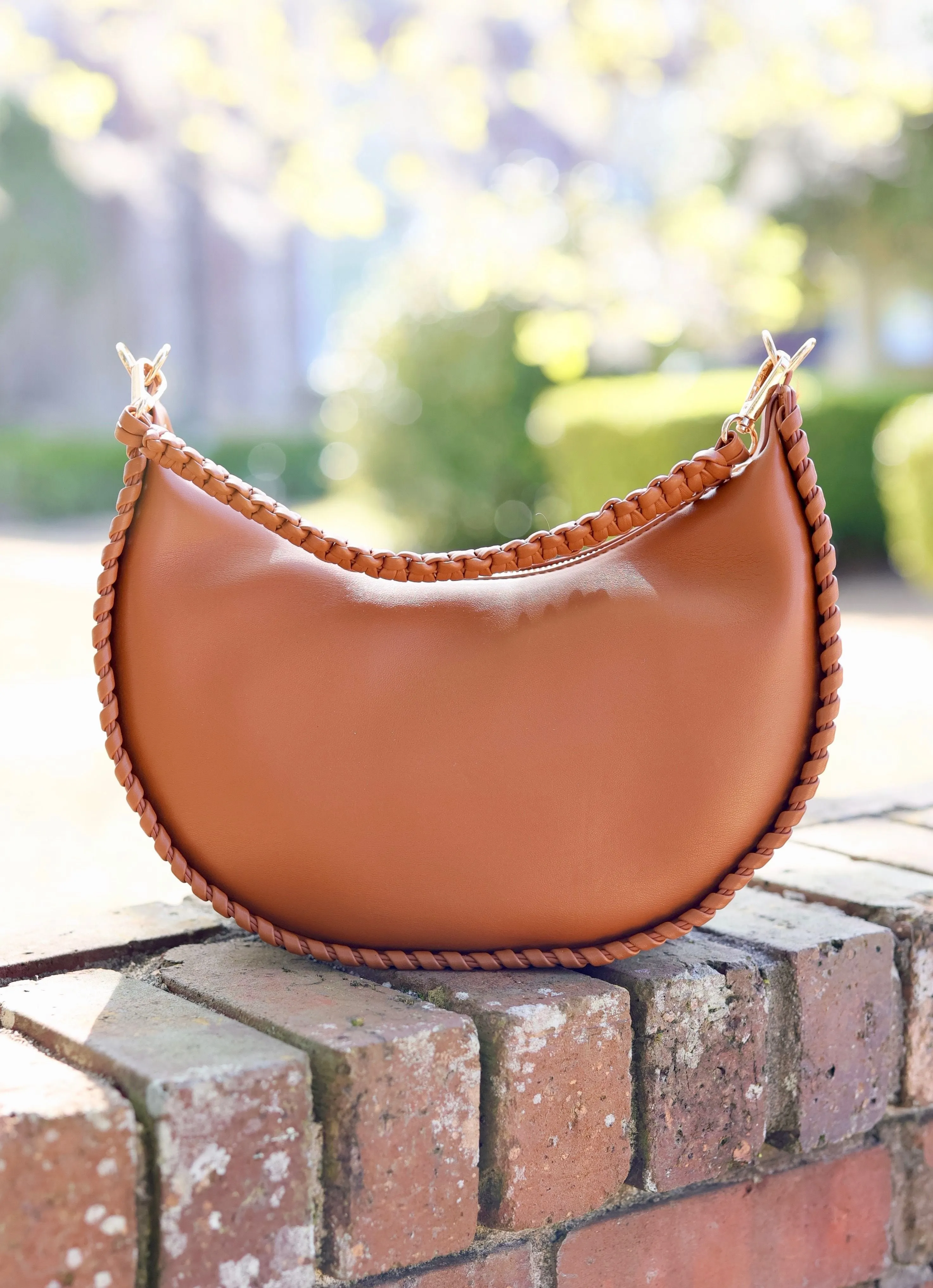 Gwynn Whipstitch Handbag CAMEL