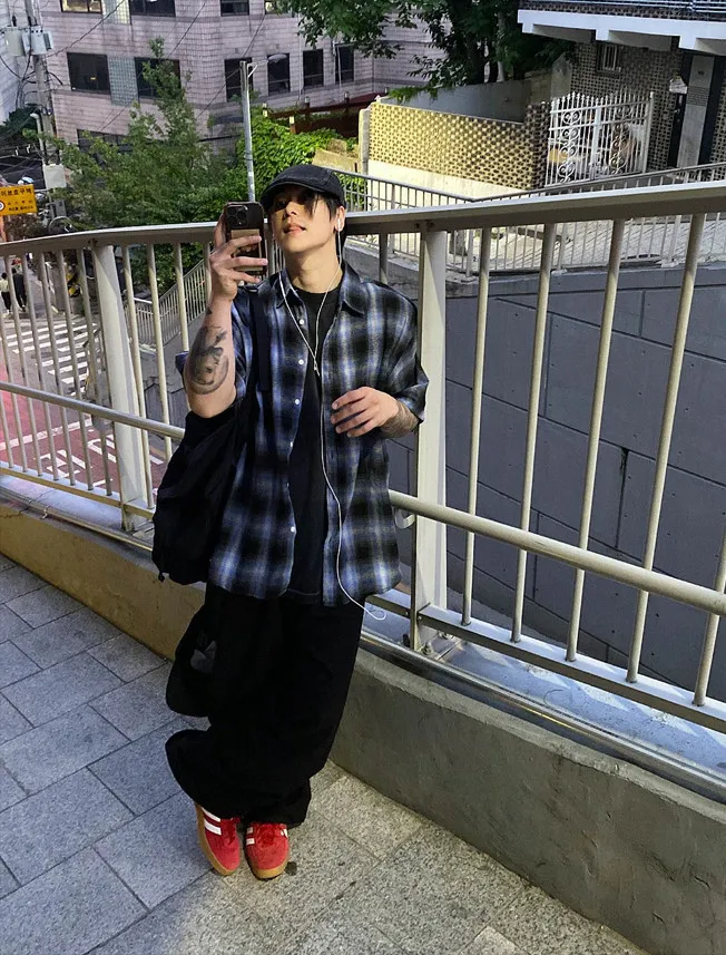 HOLY IN CODE  |Other Plaid Patterns Unisex Street Style Cotton