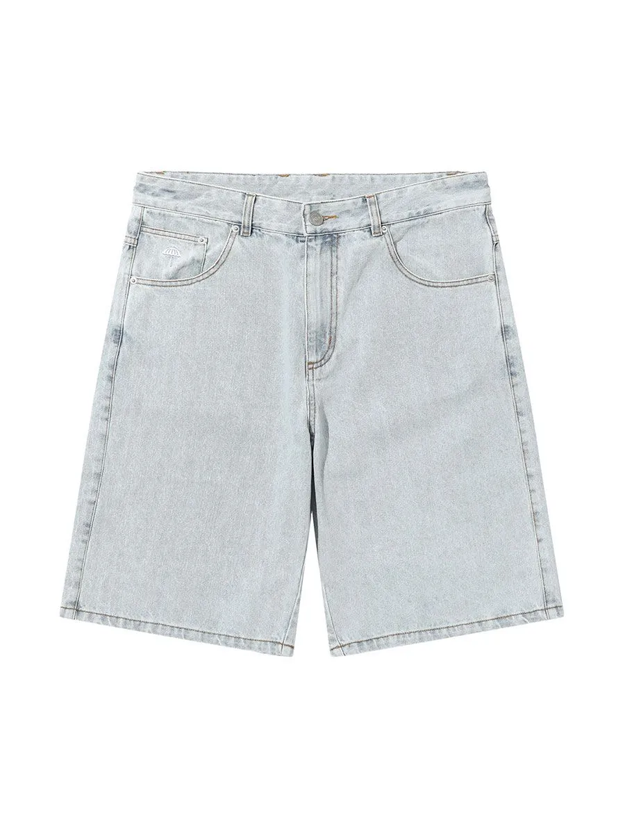 Hélas Dieu Grec Jeans Short - Light Blue