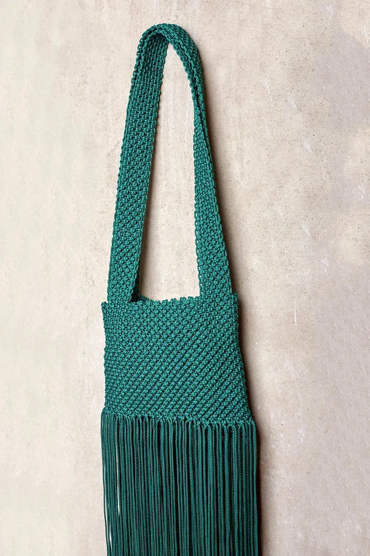 IMANATHI Woven Shopper Tassel Tote bag