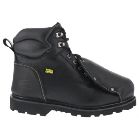 Iron Age Mens Black Leather Met Guard Work Boots Ground Breaker Steel Toe