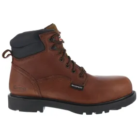 Iron Age Mens Brown WP Leather 6in Work Boots Hauler Composite Toe