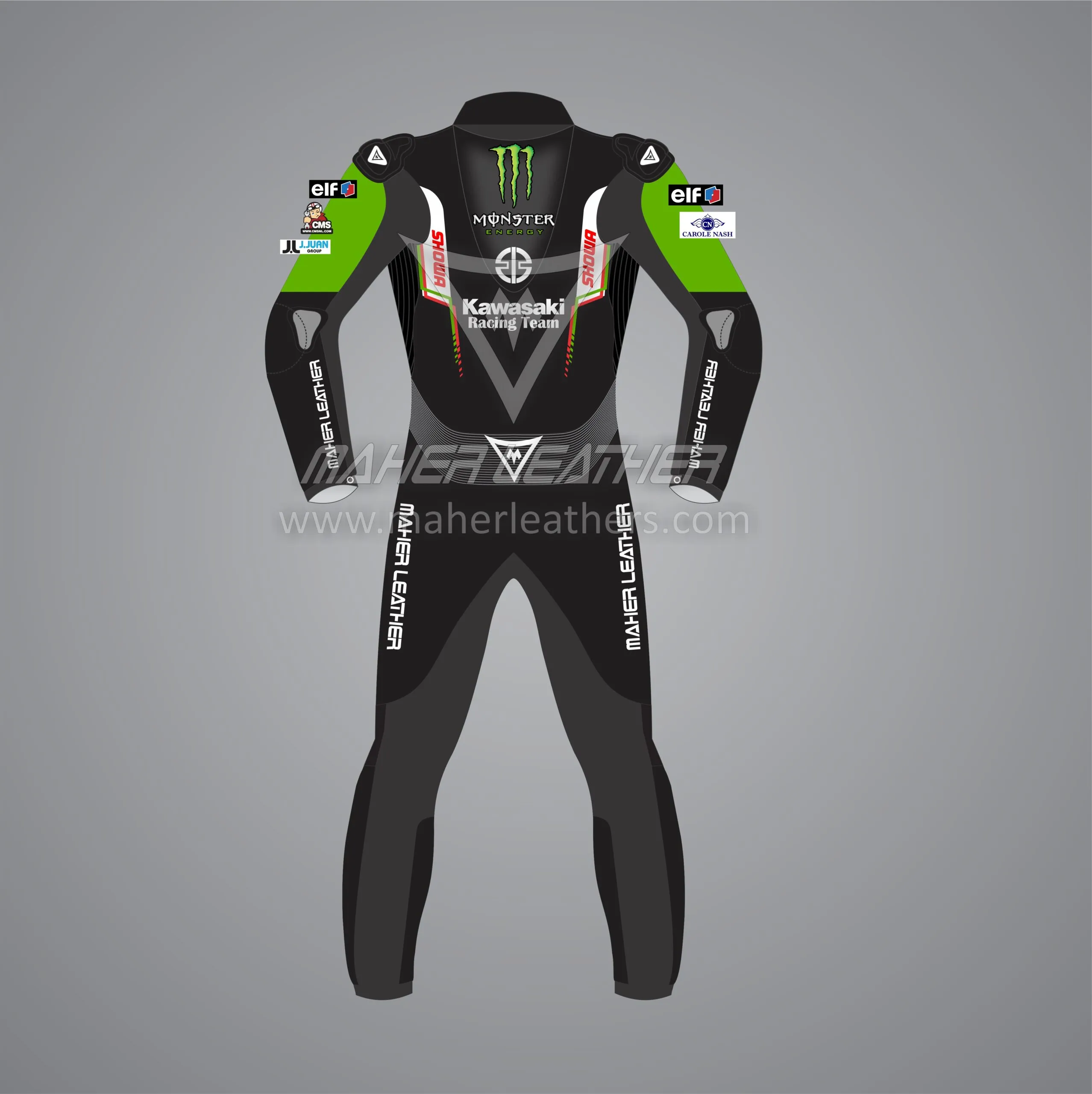 Jonathan Rea's Green SBK Kawasaki Racing Leather Suit 2023