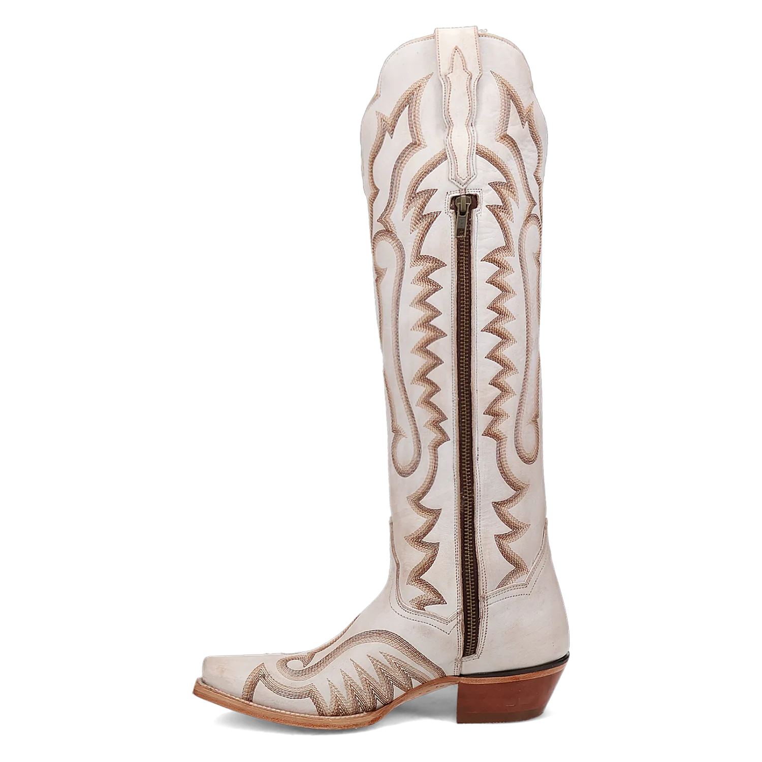 Josie White Leather Boots (DS)