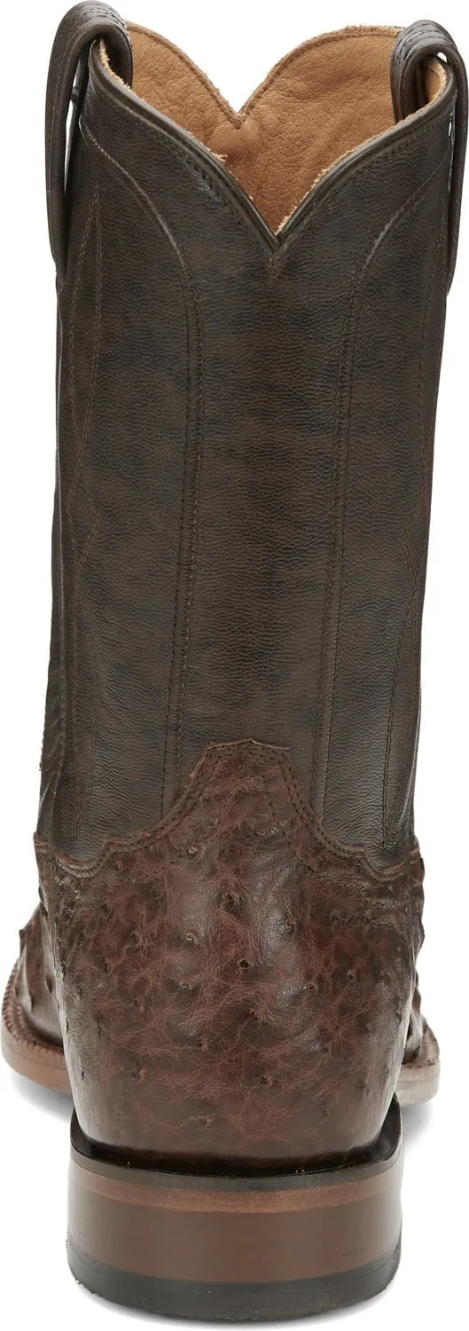 Justin 10in Goat Mens Chocolate Monterey Leather Cowboy Boots