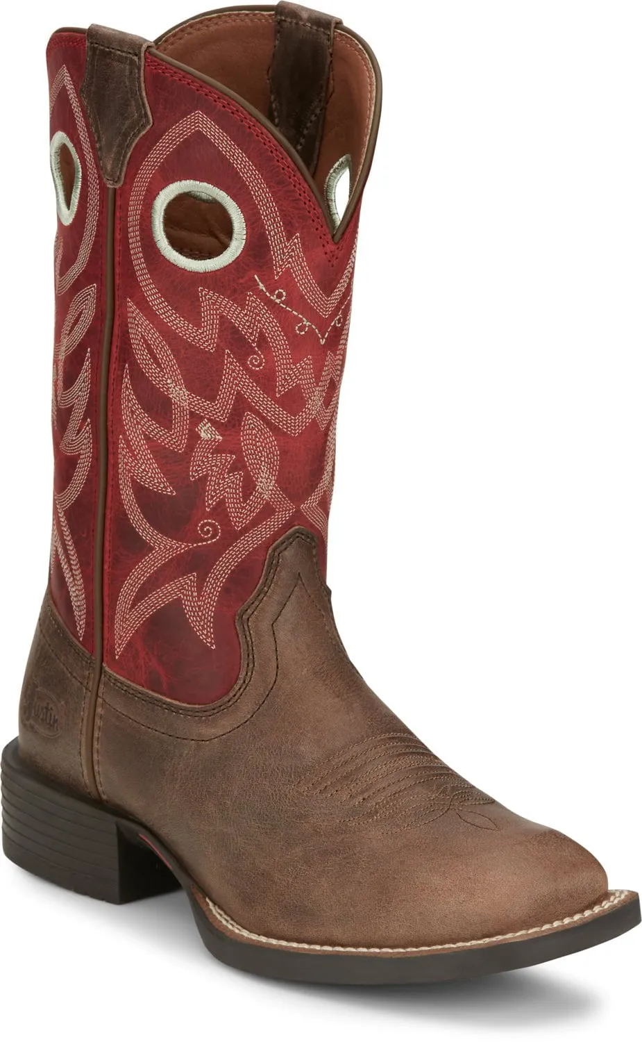 Justin Womens Liberty River Stone Leather Cowboy Boots