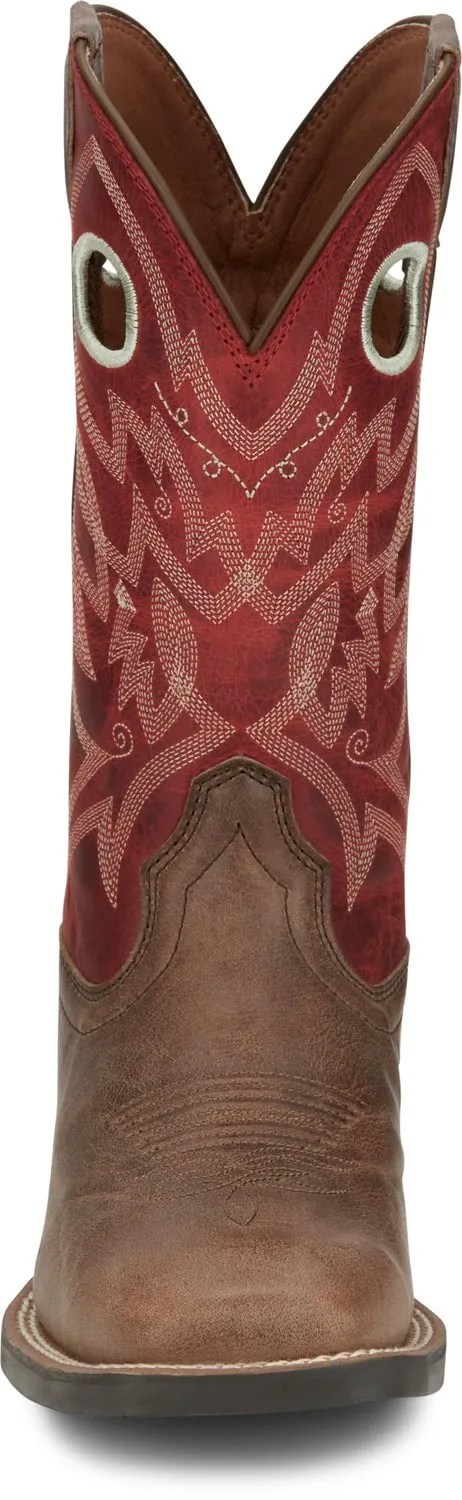 Justin Womens Liberty River Stone Leather Cowboy Boots