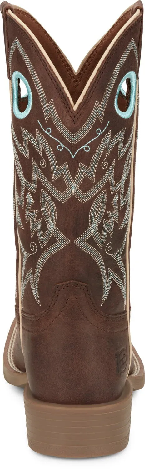 Justin Womens Liberty Spicy Brown Leather Cowboy Boots