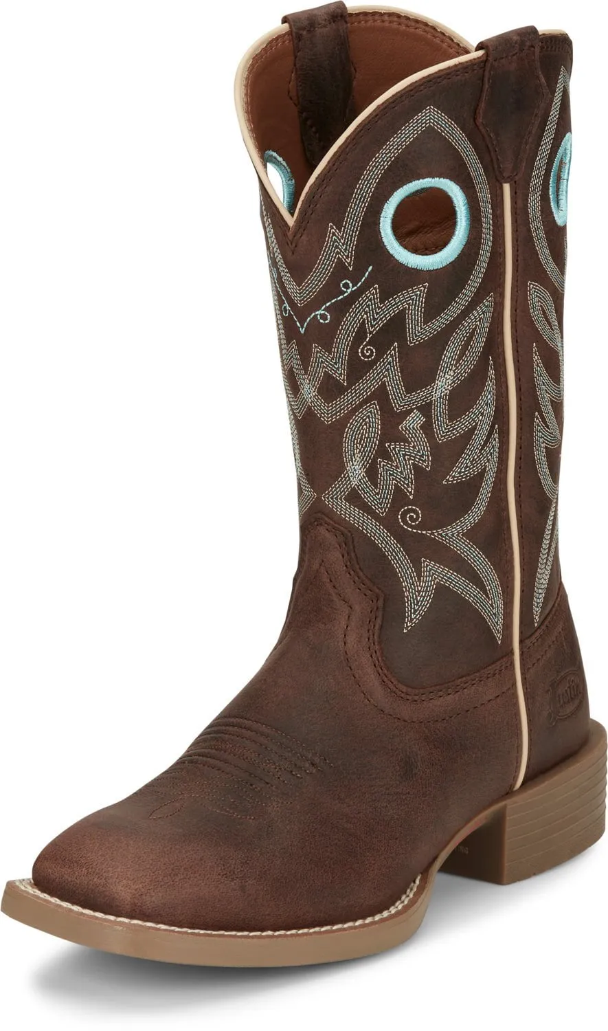 Justin Womens Liberty Spicy Brown Leather Cowboy Boots