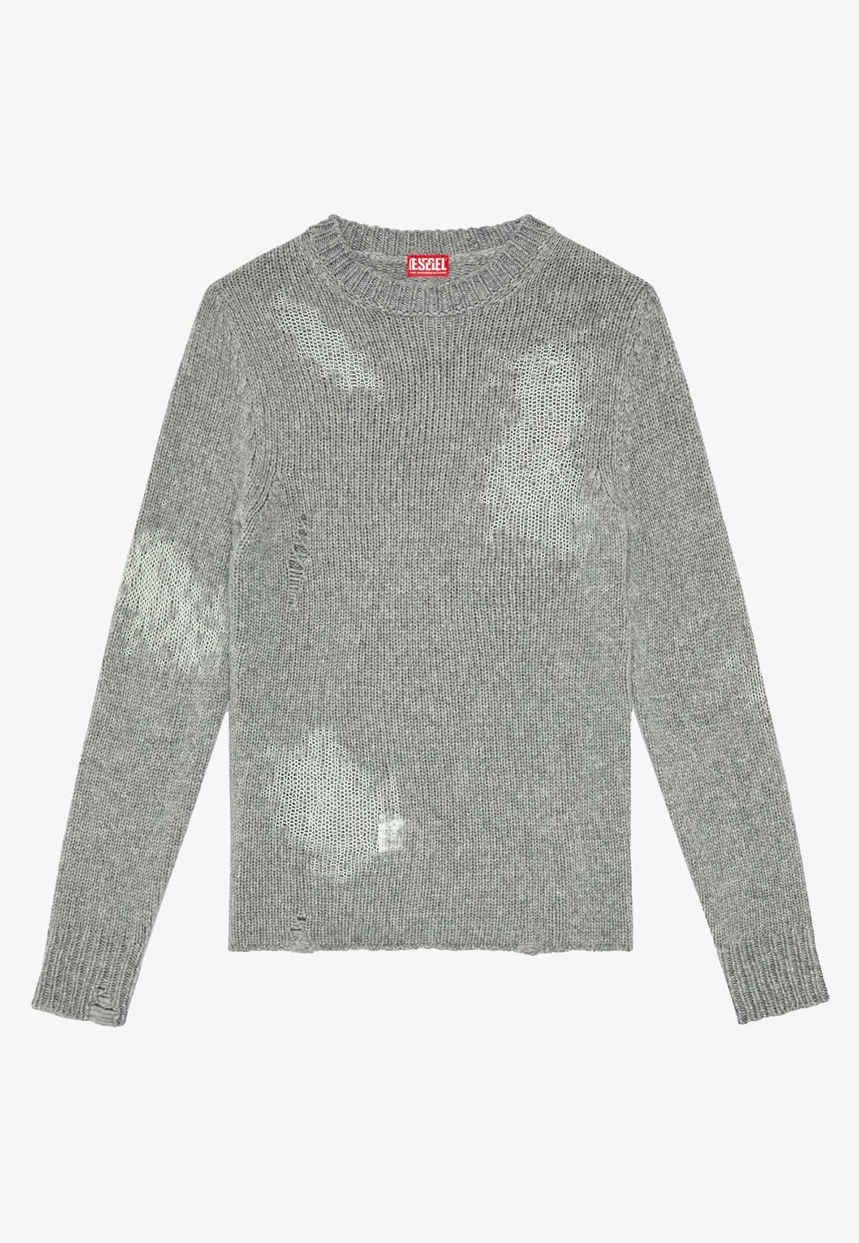 K-Norman Distressed Wool-Blend Sweater