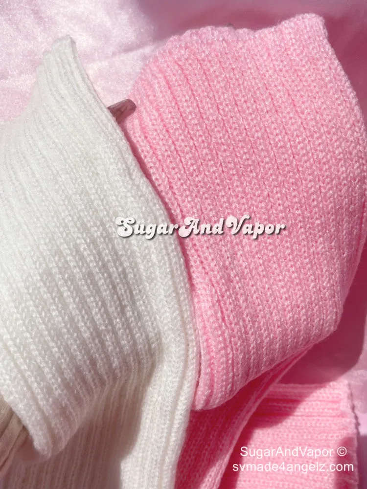 Kawaii Girly Knitted Arm/Leg Warmers