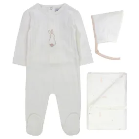 Kipp Baby Pink Bunny Layette Set