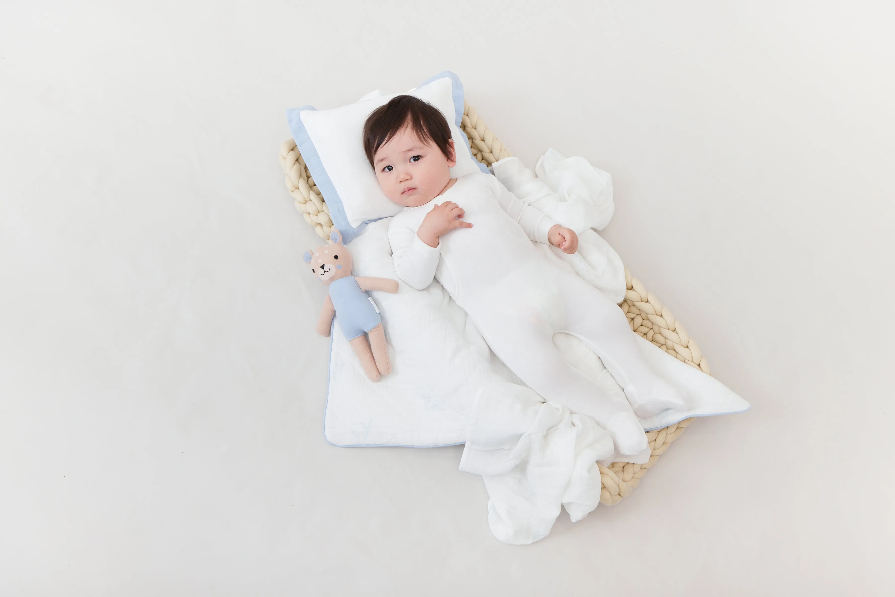 Kipp Baby Stone Fawn Padded Crib Blanket with Matching Pillow and Doll