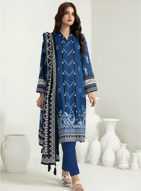 Lakhany By LSM Printed Lawn Stitched 3 Piece Suit - LG-EA-0500