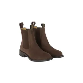 Le Chameau Womens La Chelsea Suede Boot in Marron/Dark Brown