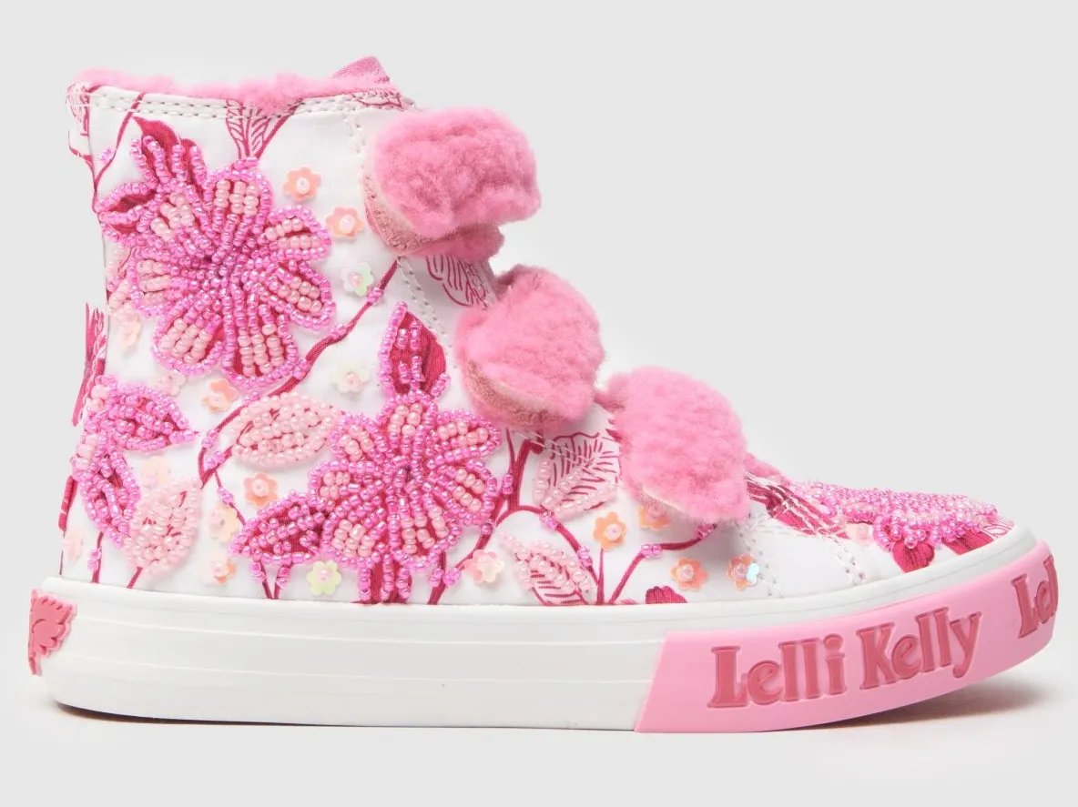 LELLI KELLY LKED 4371 BROOK MID FLUFFY HI-TOPS WHITE