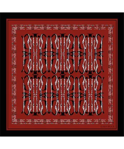 Lili Sell Women's Red / Black The Red Rum Silk Scarf