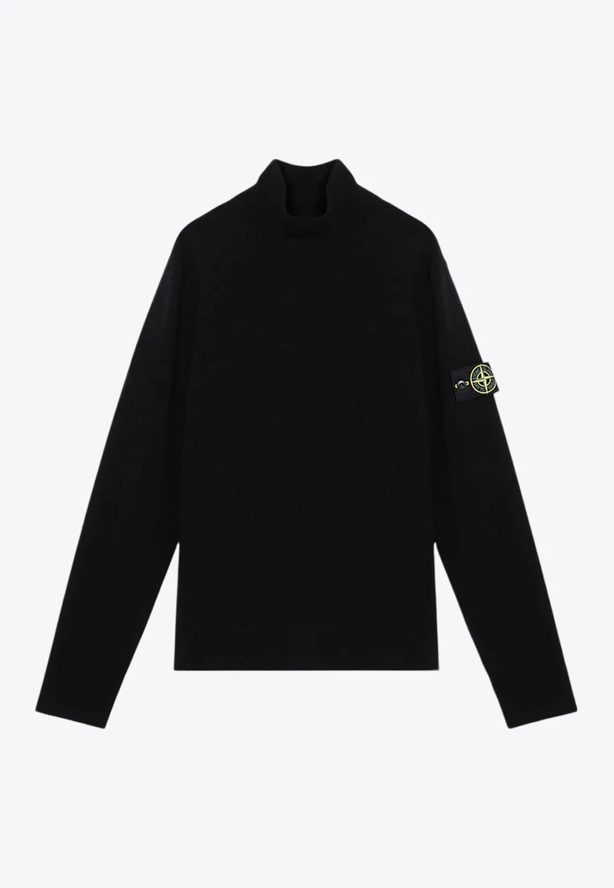 Logo-Patch Turtleneck Sweater