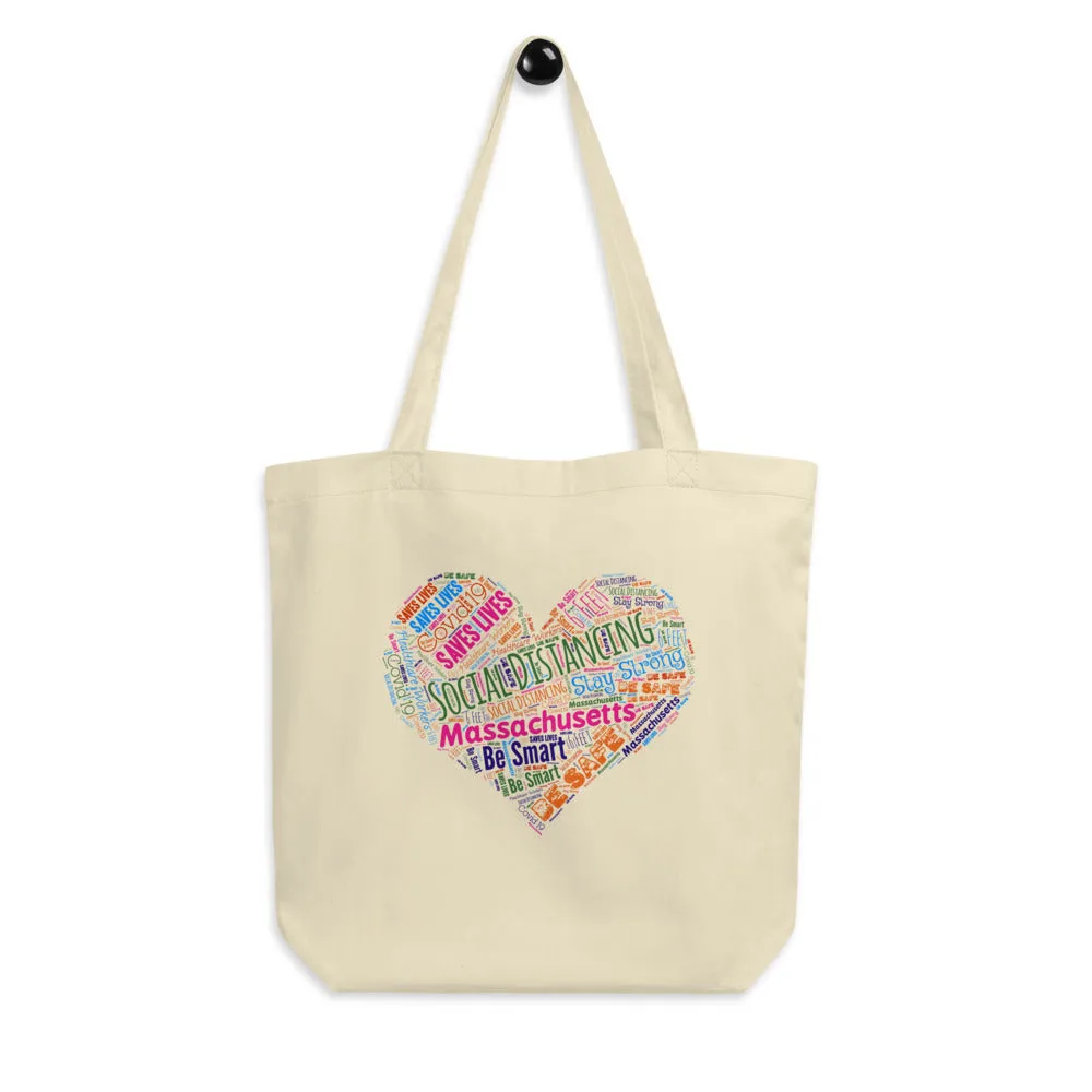 Massachusetts - Social Distancing Tote Bag - Eco Friendly