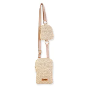 McKenzie Straw Small Crossbody in Ivory