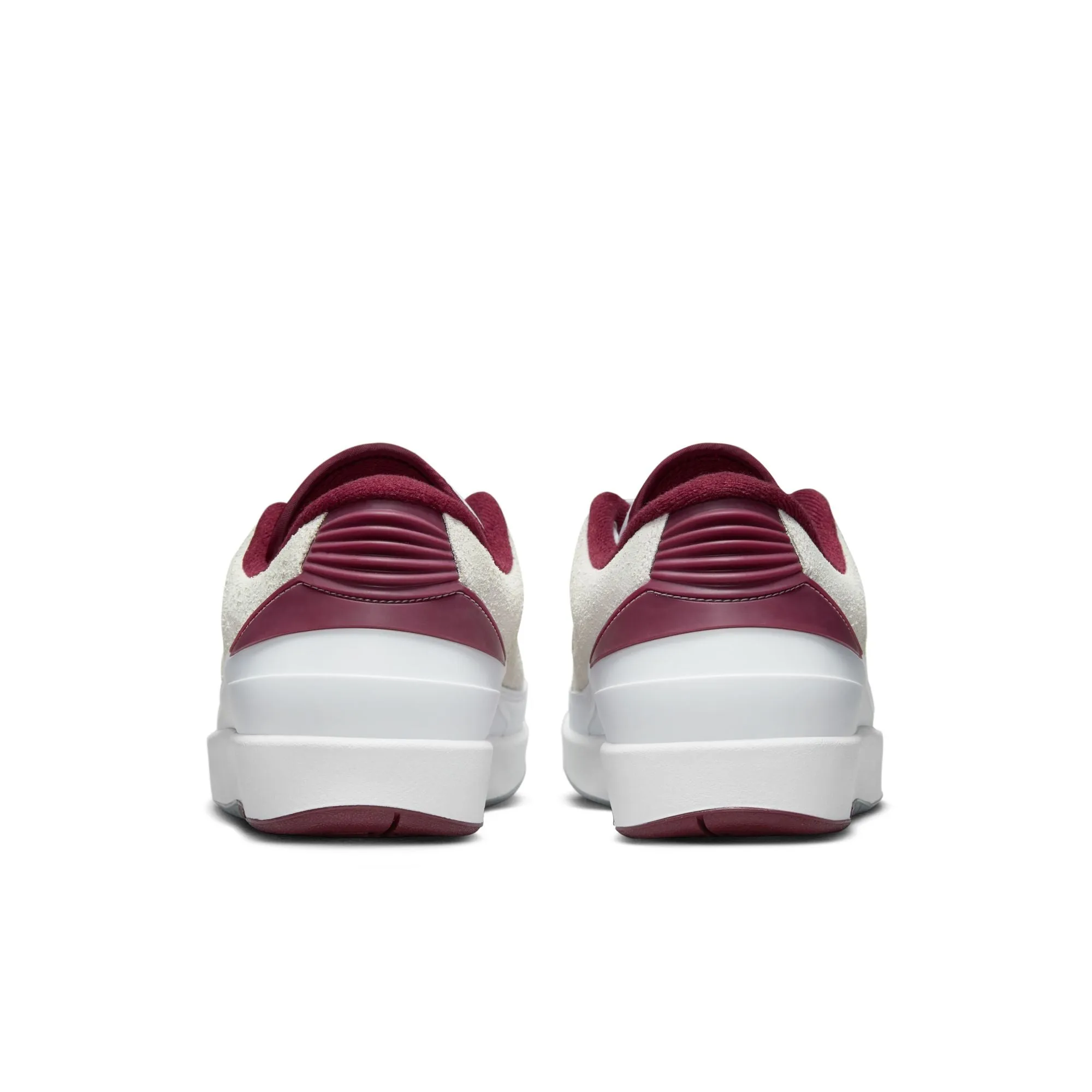 Men's Air Jordan 2 Retro Low - WHITE/CHERRYWOOD RED-LT STEEL GREY