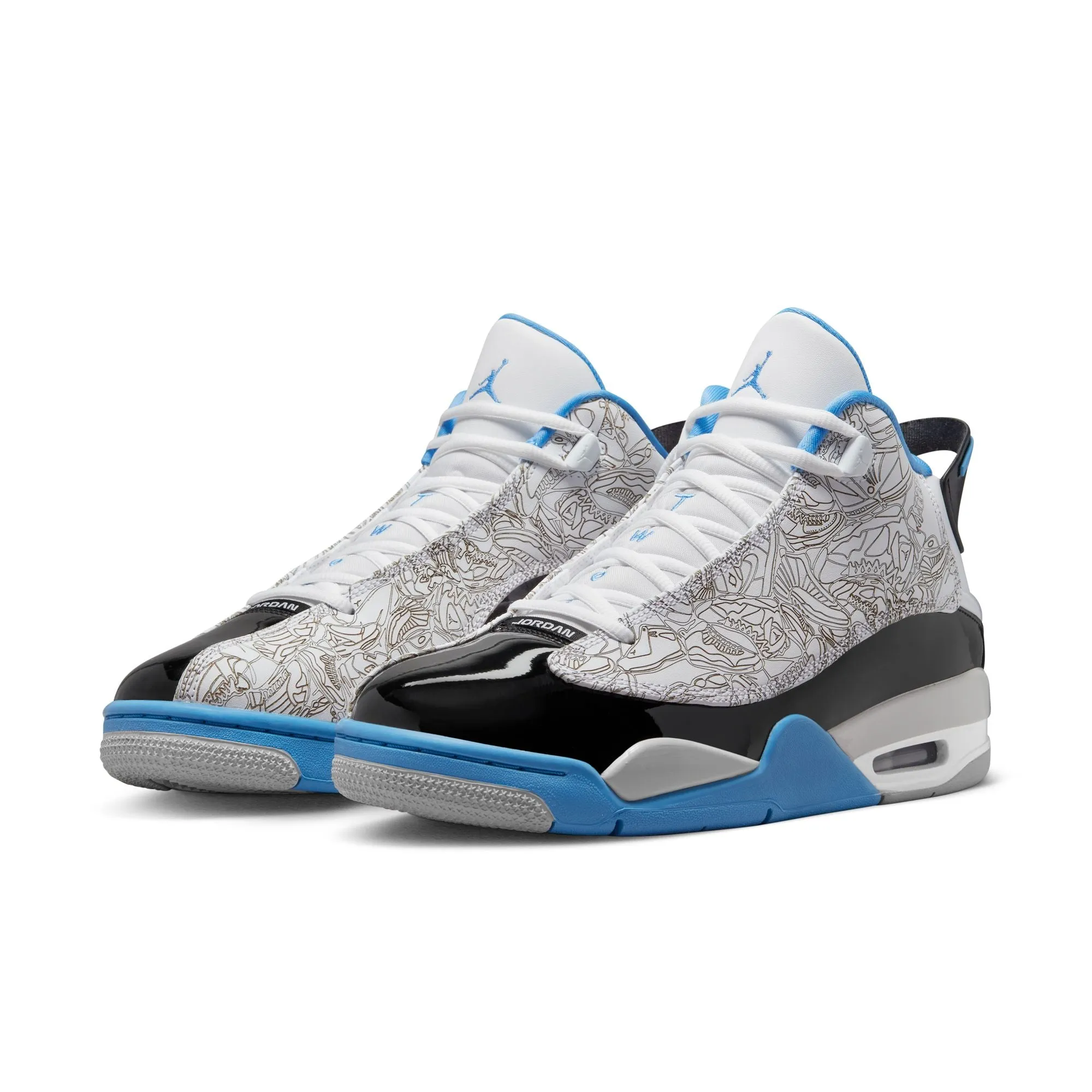 Men's Air Jordan Dub Zero - WHITE/ CAROLINA-BLUE