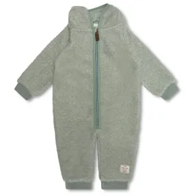 Mini A ture Pale Green Adel Teddy Fleece Full suit