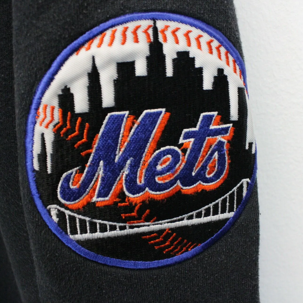 MLB 90s New York METS Hoodie Black | XL