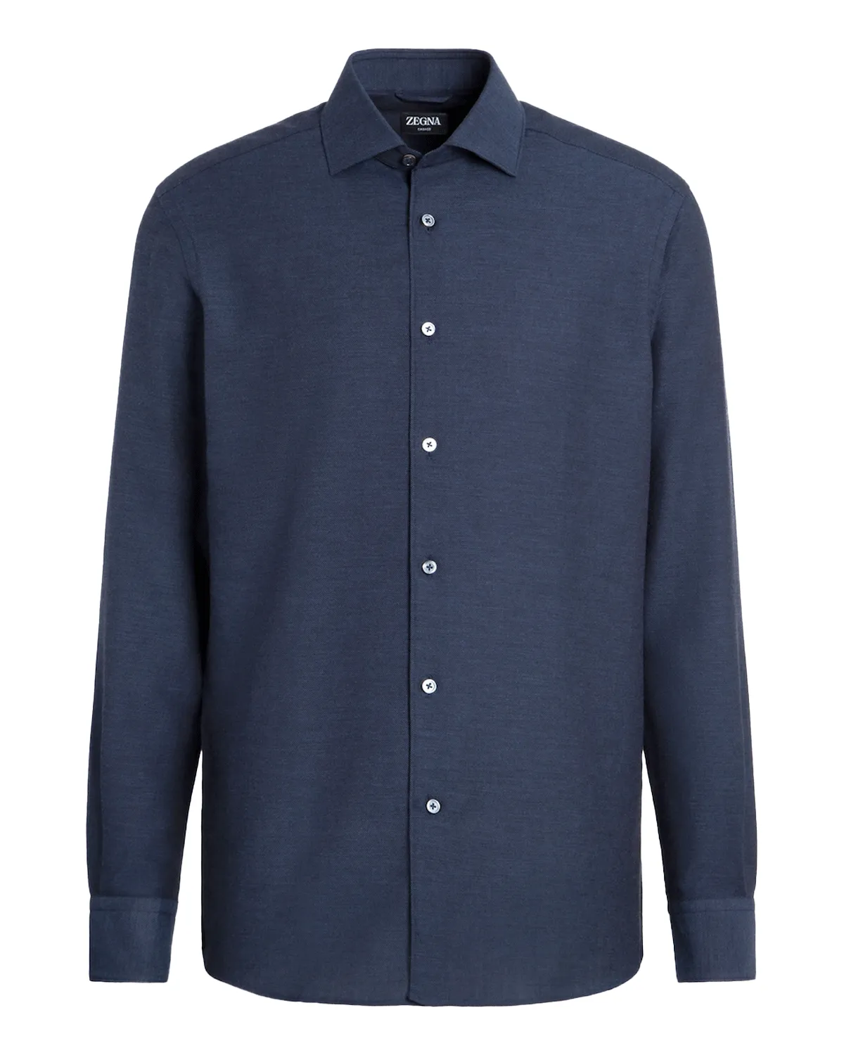 Navy Blue Solid Cashco Sportshirt