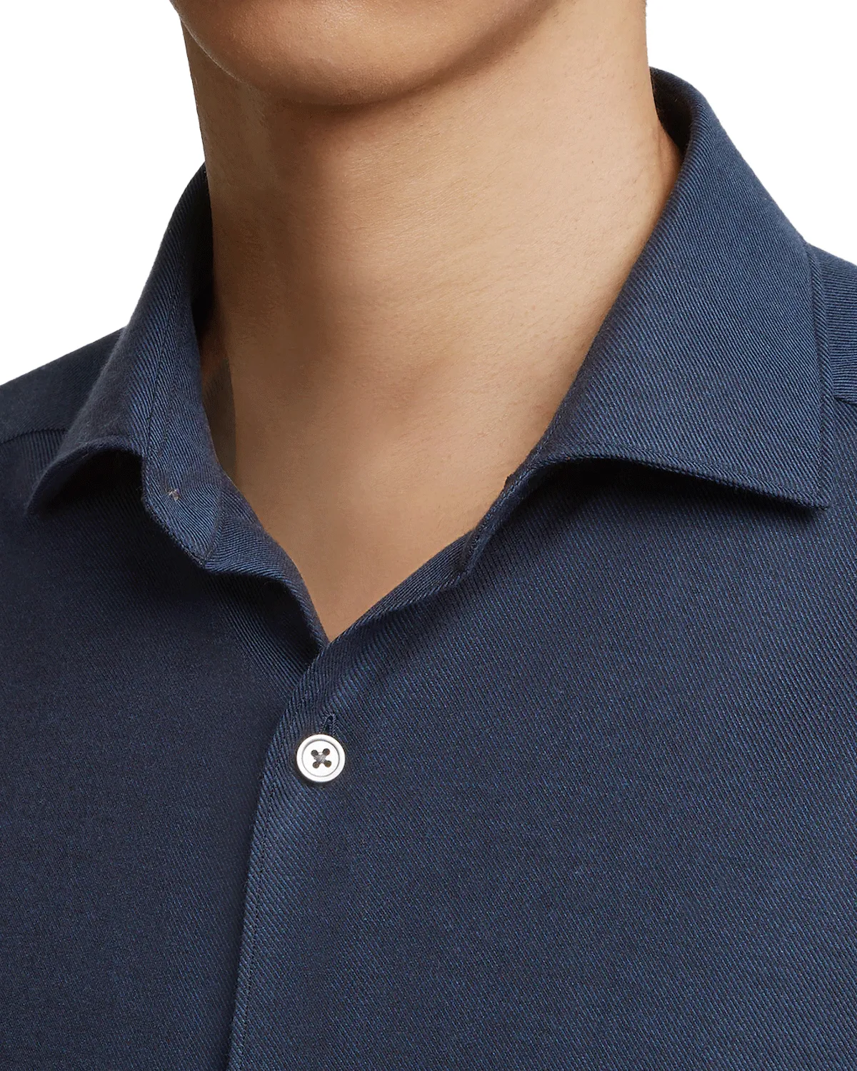 Navy Blue Solid Cashco Sportshirt