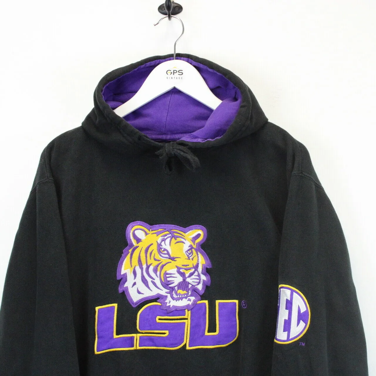 NCAA LSU TIGERS Hoodie Black | Medium