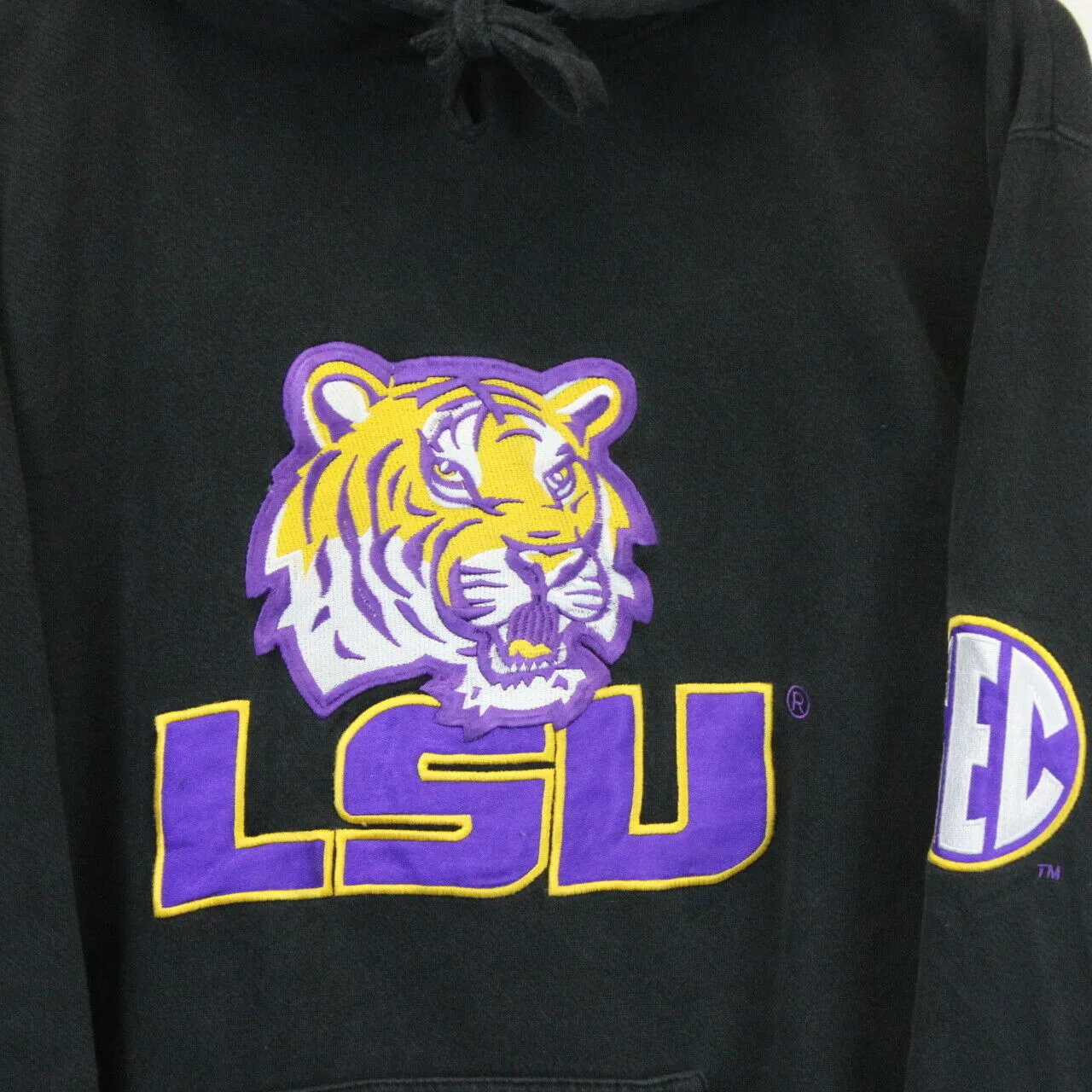 NCAA LSU TIGERS Hoodie Black | Medium