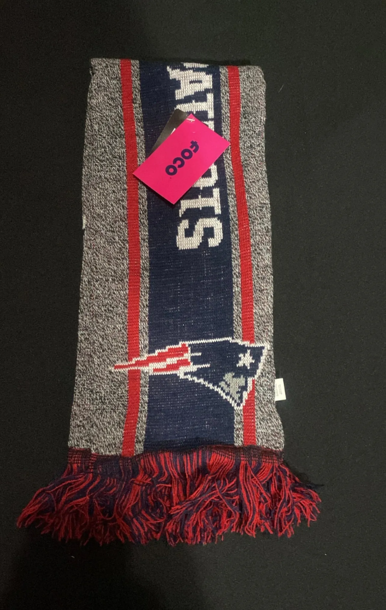 New England Patriots Collectible NFL Reversible Scarf Official Football Logo