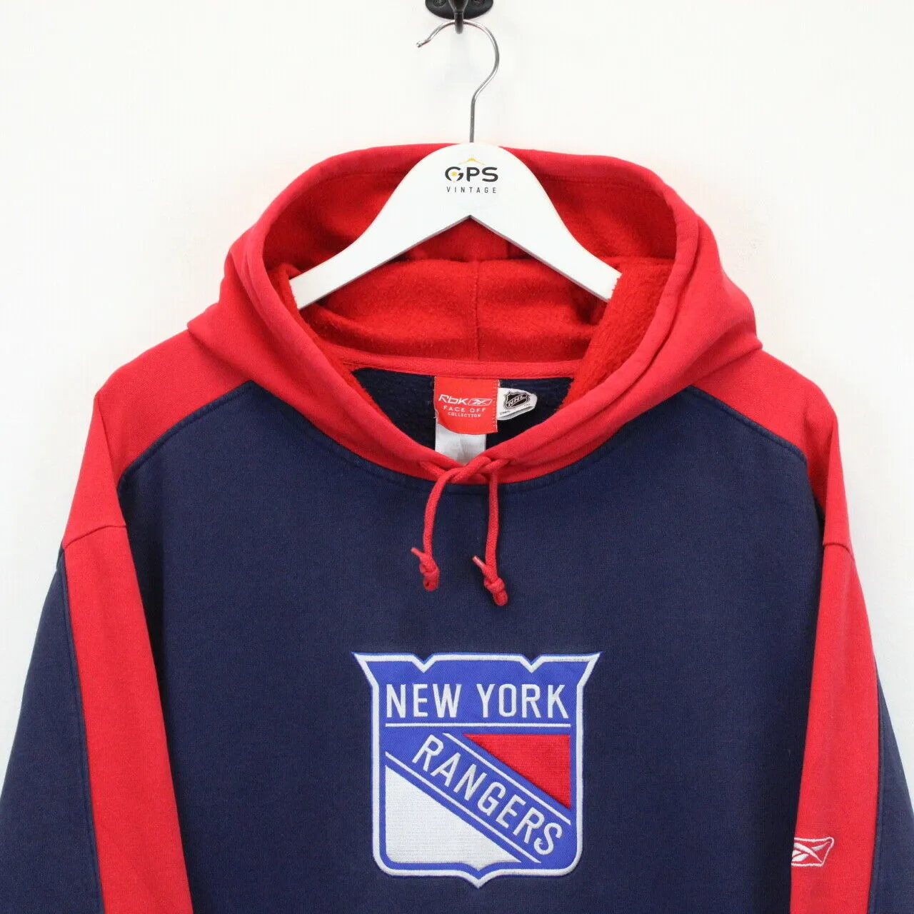 NHL REEBOK New York RANGERS Hoodie Navy Blue | XL