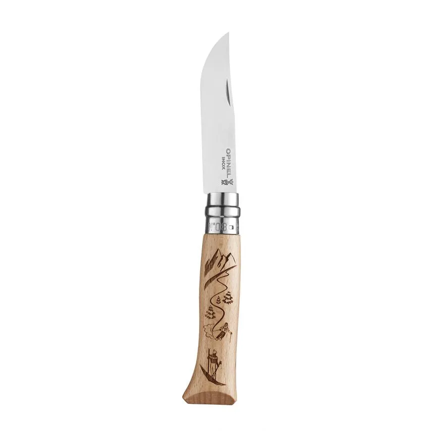 OPINEL - Engraved No 8 Alpine Adventures Skiing Knife