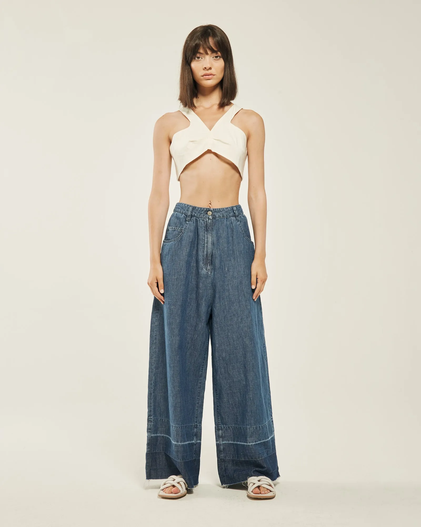 Pantaloni jeans wide leg