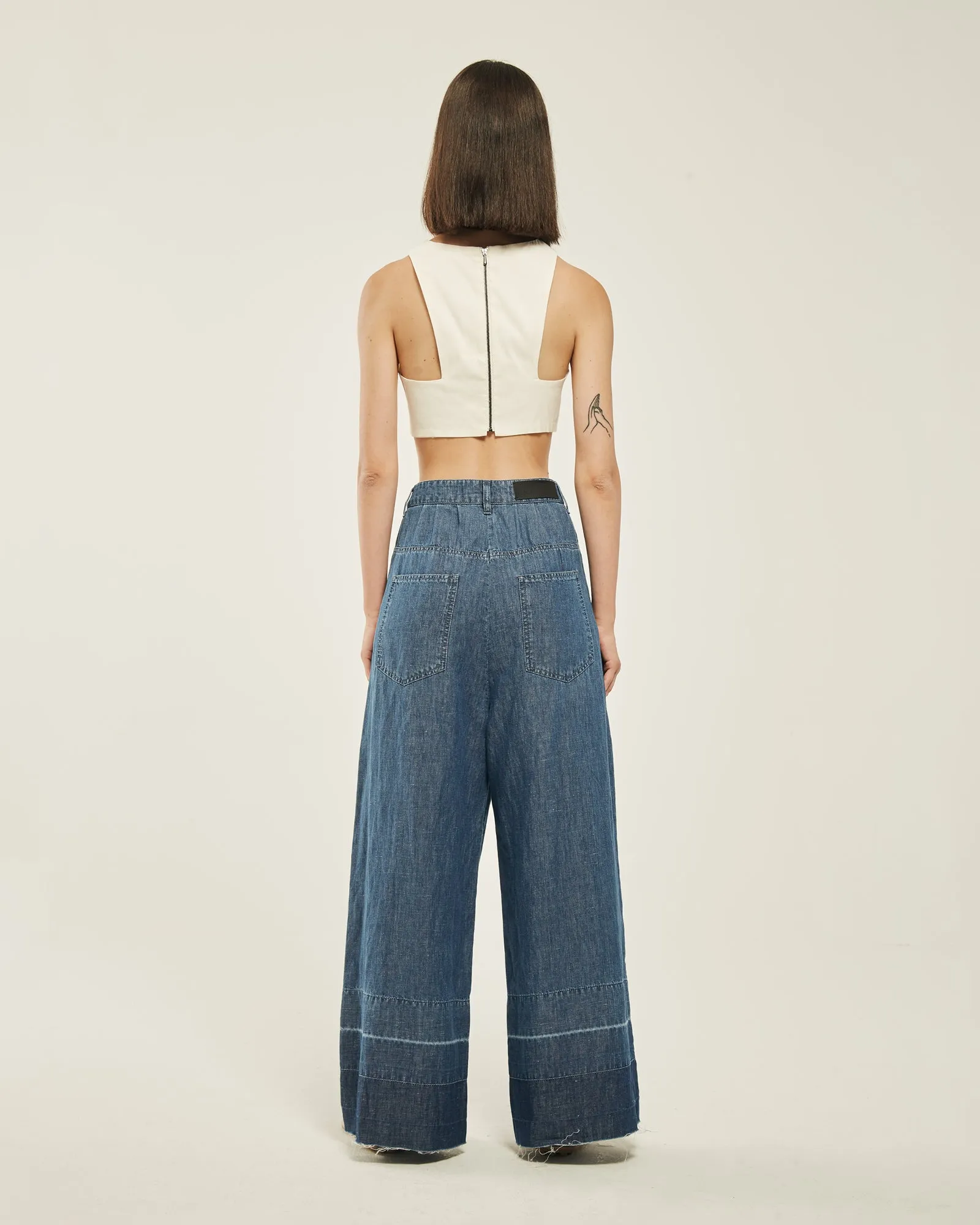 Pantaloni jeans wide leg