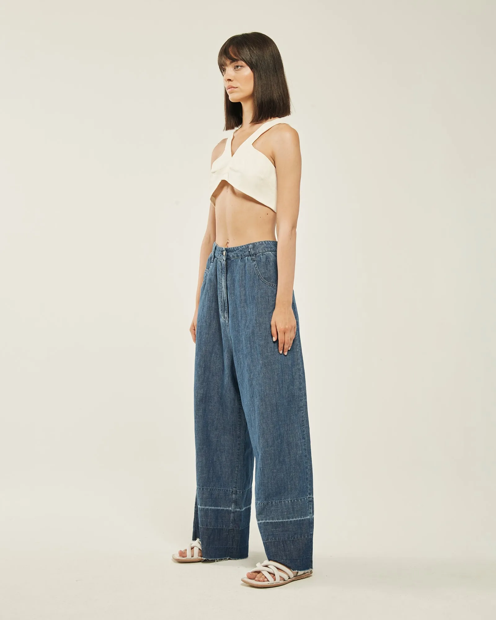 Pantaloni jeans wide leg