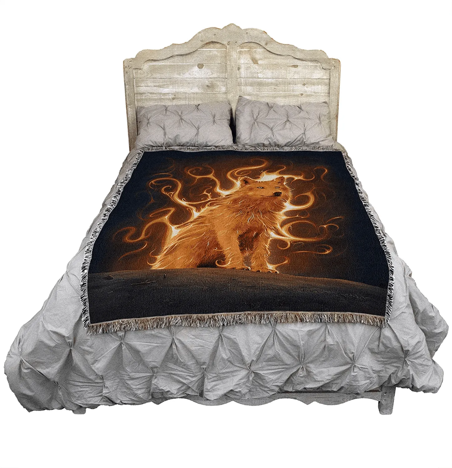 Phoenix Wolf Tapestry Blanket