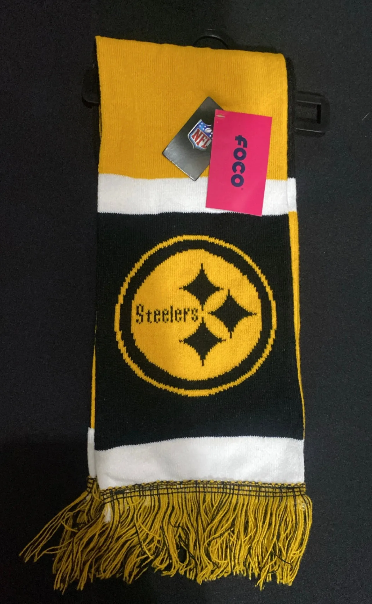 Pittsburh Steelers Collectible NFL Reversible Scarf Official Football Logo