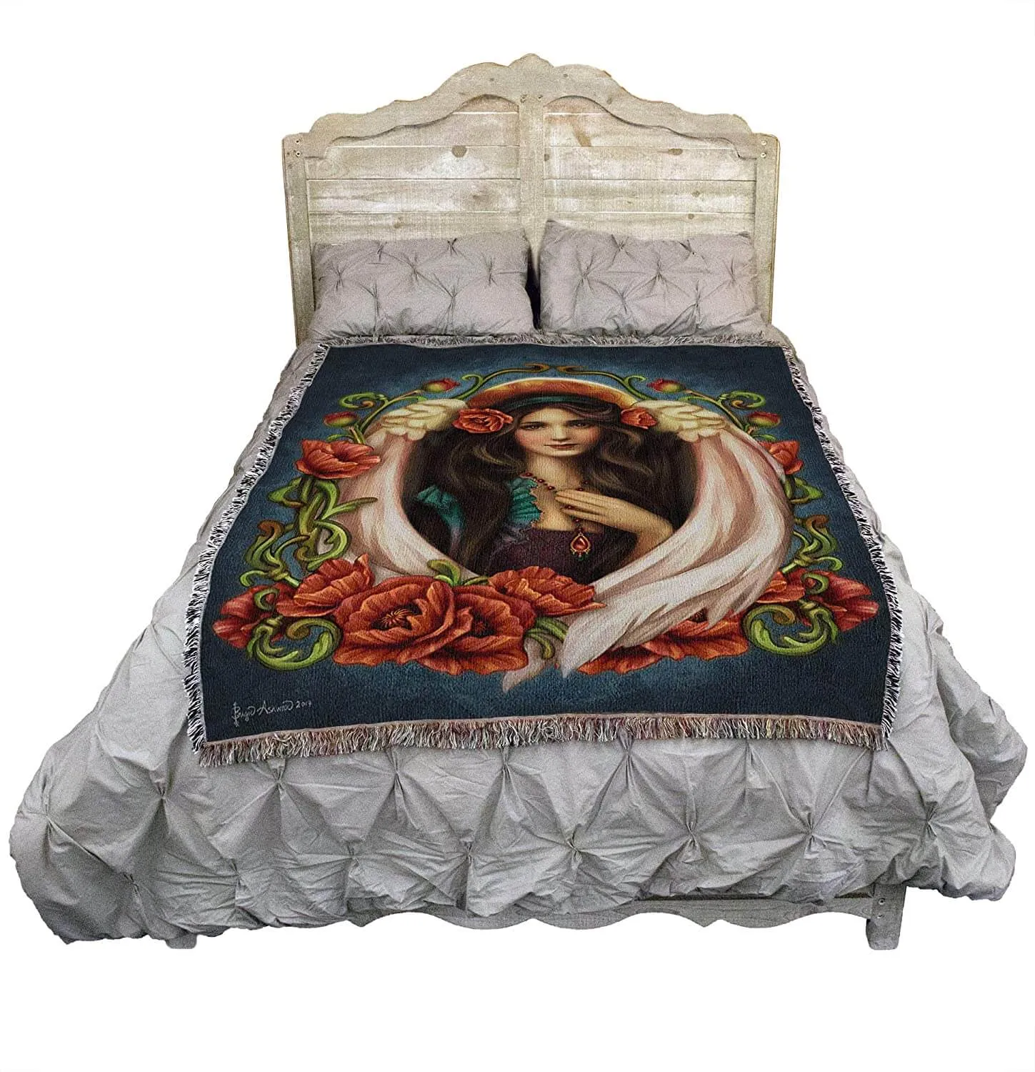 Poppy Angel Tapestry Blanket