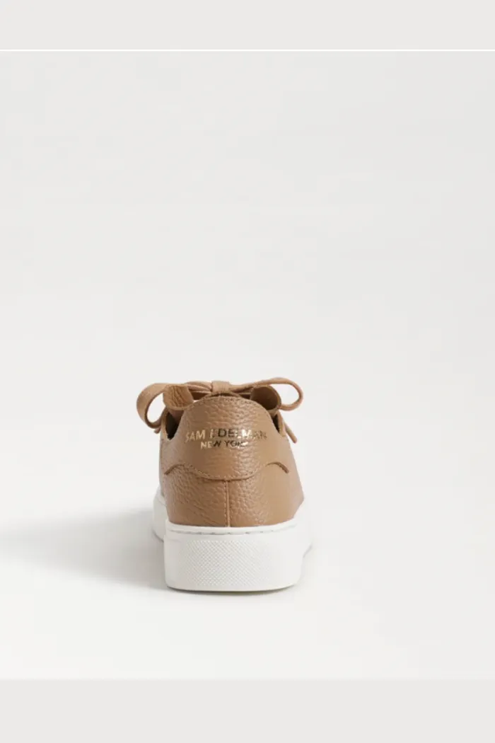 Poppy Lace Up Sneaker - Camel Leather