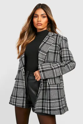 Premium Dogtooth Flannel Tailored Blazer