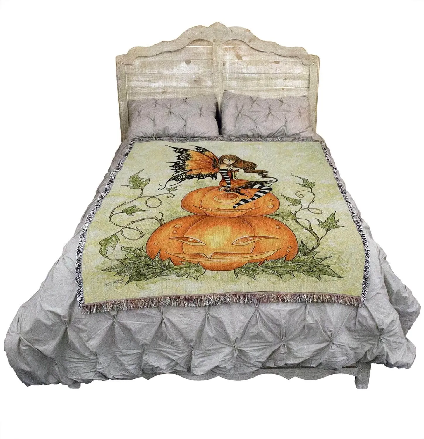 Pumpkin Fairy Tapestry Blanket