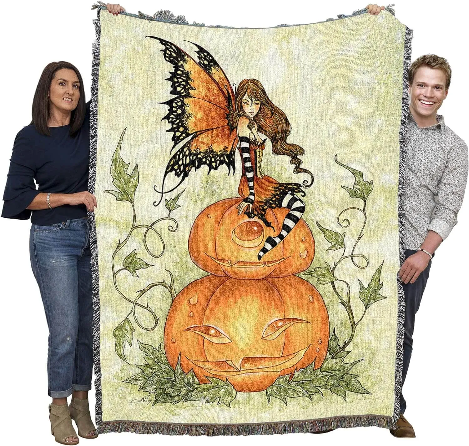 Pumpkin Fairy Tapestry Blanket