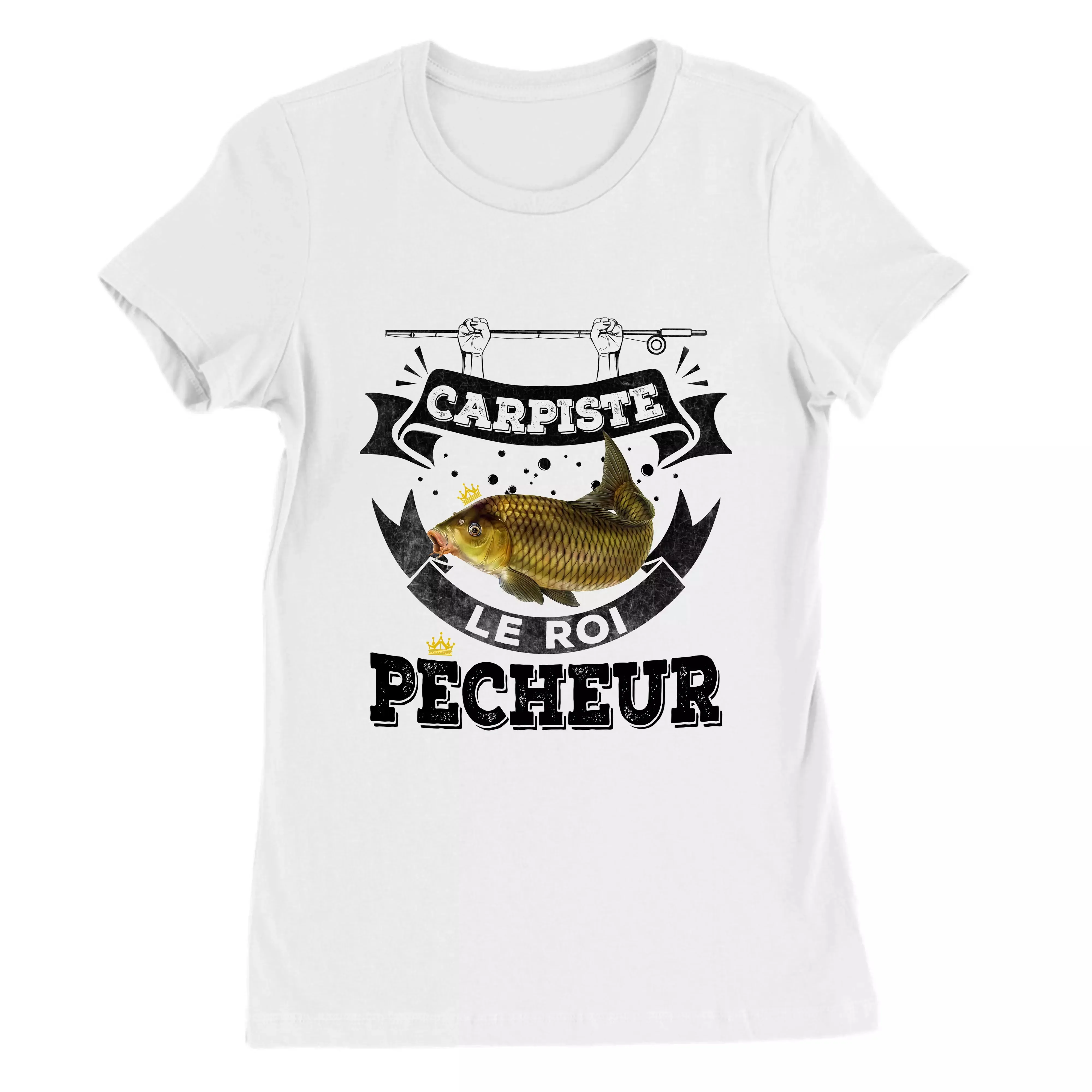 Pêcheur Carpiste, Cadeau Pour Pêcheur, Tee Shirt Homme et Femme, Carpiste Le Roi Pêcheur - CTS29042212