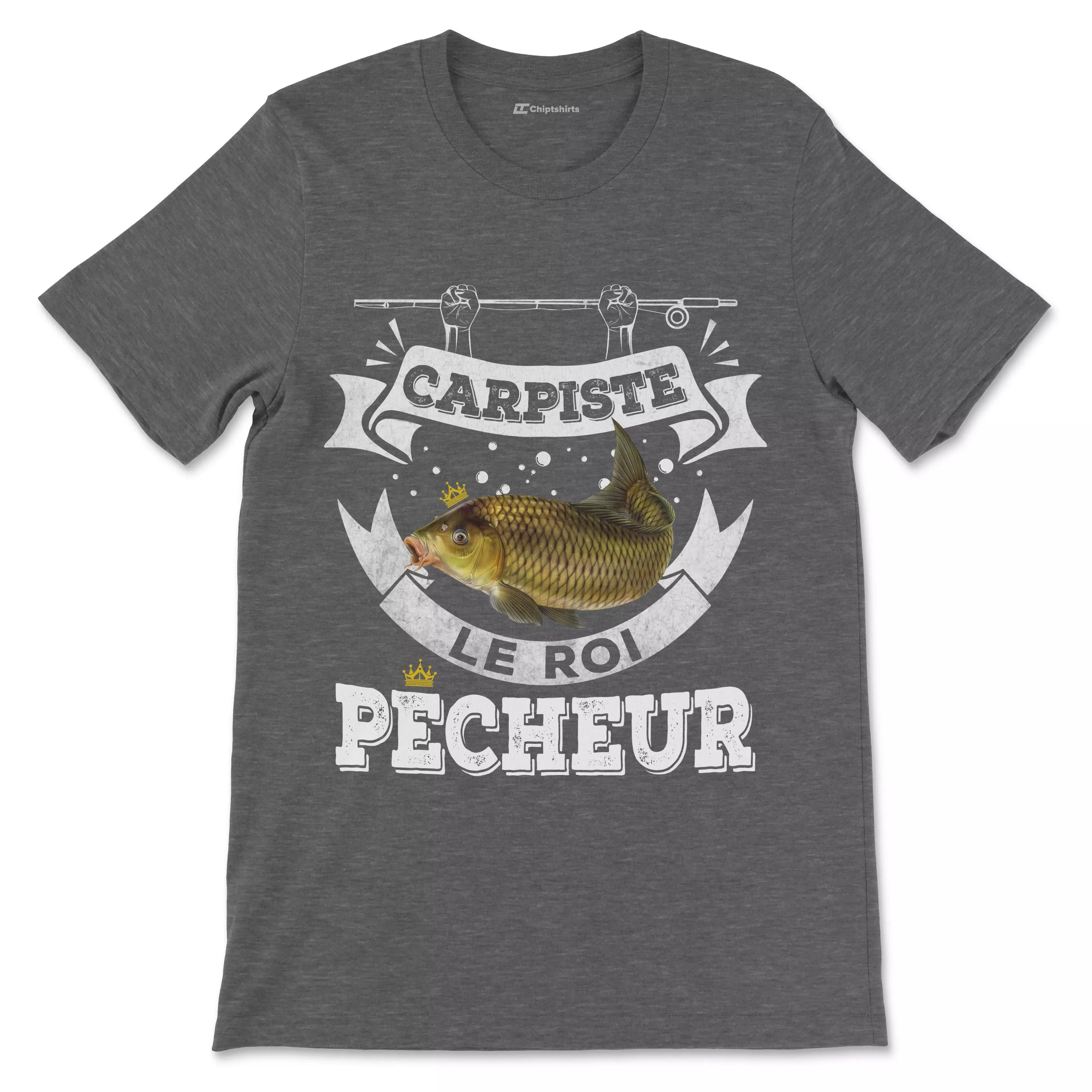 Pêcheur Carpiste, Cadeau Pour Pêcheur, Tee Shirt Homme et Femme, Carpiste Le Roi Pêcheur - CTS29042212