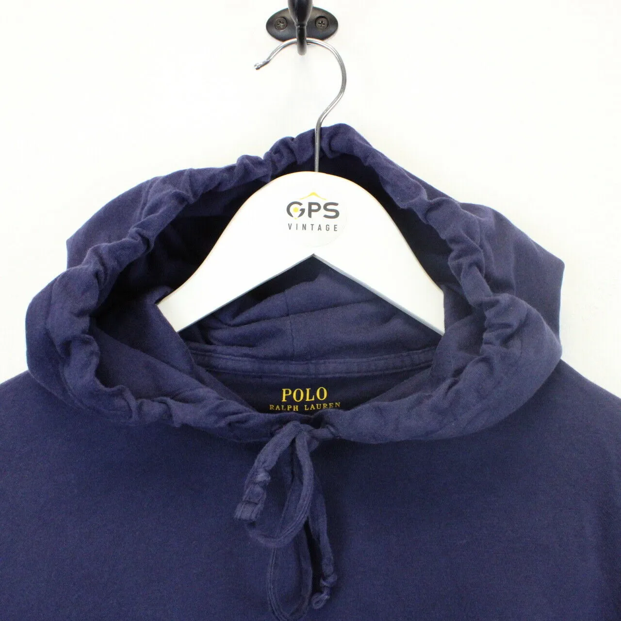 RALPH LAUREN Hoodie Navy Blue | Large