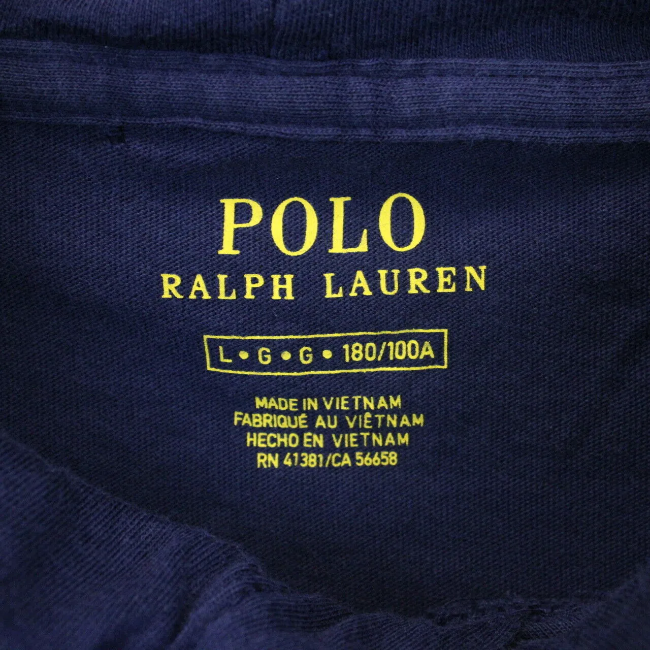 RALPH LAUREN Hoodie Navy Blue | Large